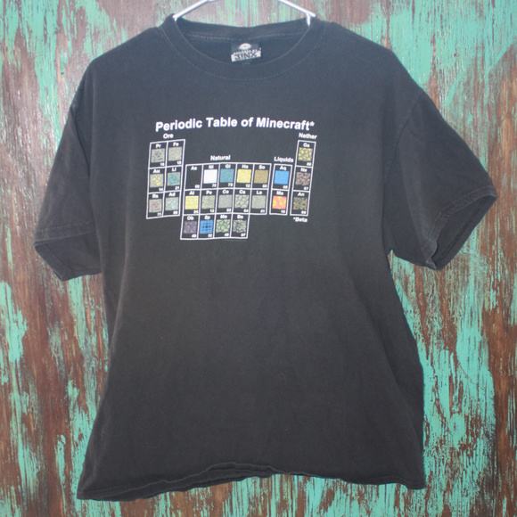 Periodic Table Of Minecraft Mens Large T Shirt